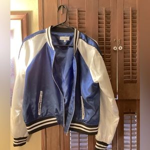 Blue varsity style jacket